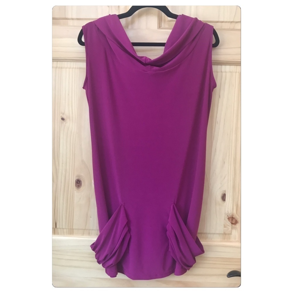 ABI Ferrin draped cowl neck jersey knit dress size small - Picture 2 of 9